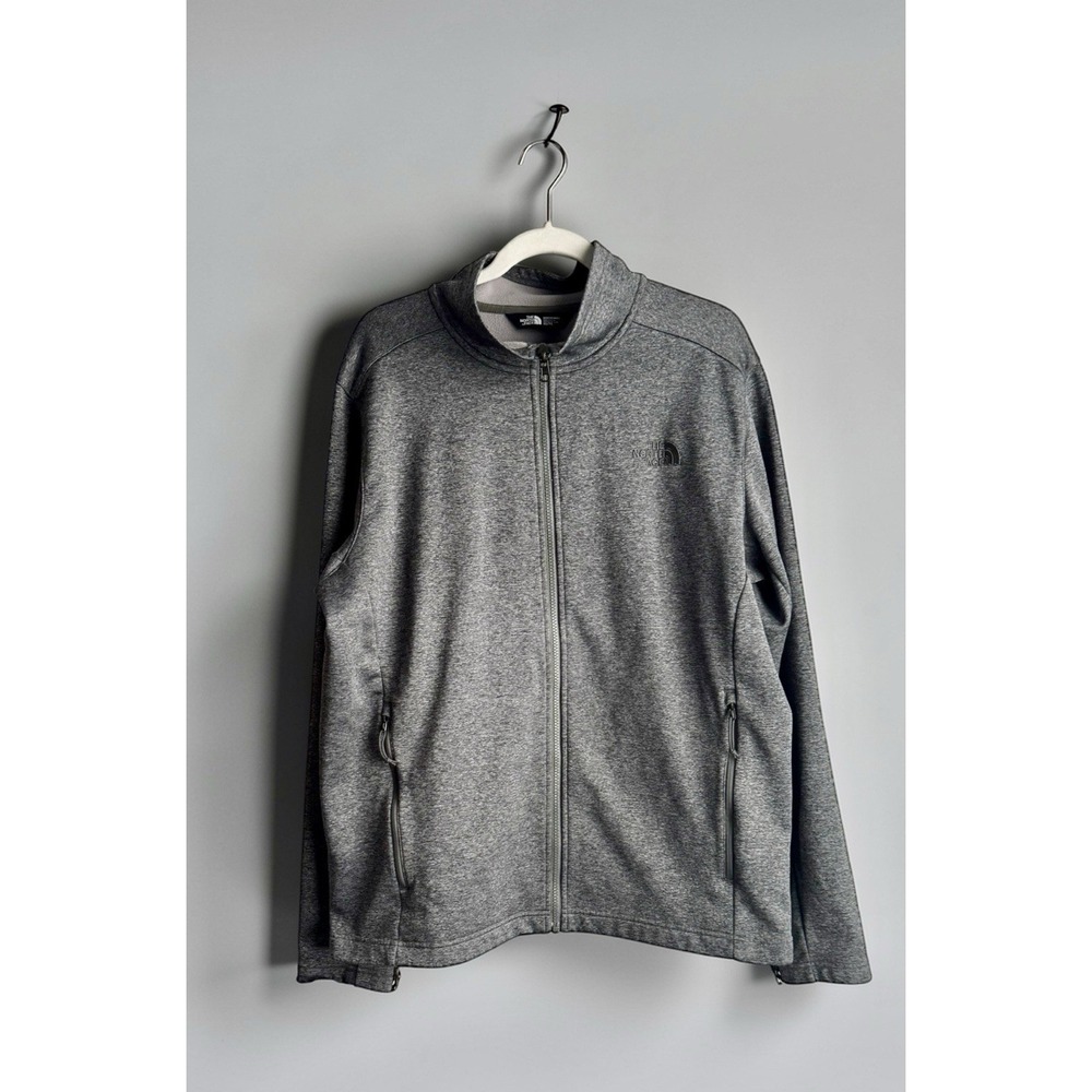 The North Face Men's XL Gray Full Zip Jacket Fleece Lightweight Outdoor Casual